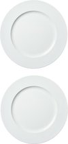 12x stuks diner borden/onderborden wit 33 cm