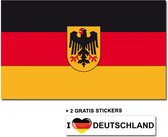 Drapeau allemand avec armoiries 2 autocollants gratuits de l'Allemagne