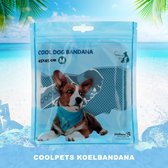 Coolpets cooling bandana - Koelbandana voor honden - Verkoeling voor de hond - Medium - 45 x 45 cm - Blauw - M