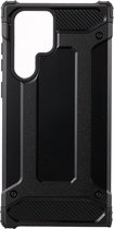 Shop4 - Samsung Galaxy S22 Ultra Hoesje - Extreme Back Case Drop Shock Proof Zwart