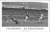 Walljar - Feyenoord - De Graafschap '75 - Zwart wit poster