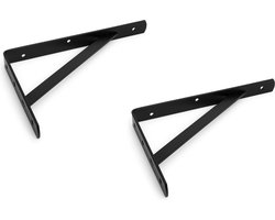 Plankdrager - staal - zwart - 39 x 27 cm - 300 kg - planksteun