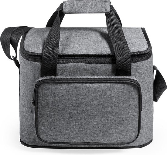 Koeltas met inhoud van 15 liter - grijs - 31 x 24 x 20 cm - Koeltassen - polyester/aluminium - met voorvakje van KOEL — afbeelding 5