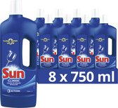 Sun Spoelglans - Vaatwas - glansspoelmiddel dat witte strepen en kalkaanslag verwijdert en voorkomt en zorgt voor een perfecte glans - 8 x 750 ml