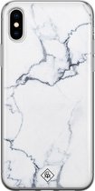 Casimoda® hoesje - Geschikt voor iPhone Xs - Marmer Grijs - Siliconen/TPU telefoonhoesje - Backcover - Marmer - Multi