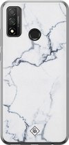 Casimoda® hoesje - Geschikt voor Huawei P Smart (2020) - Marmer Grijs - Siliconen/TPU - Soft Case - Grijs - Marmer