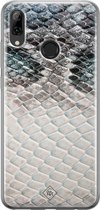 Casimoda® hoesje - Geschikt voor Huawei P Smart (2019) - Oh My Snake - Siliconen/TPU - Soft Case - Blauw - Slangenprint