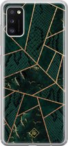 Casimoda® hoesje - Geschikt voor Samsung A41 - Abstract Groen - Backcover - Siliconen/TPU - Groen
