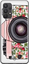 Casimoda® hoesje - Geschikt voor Samsung A32 4G - Hippie Camera - Backcover - Siliconen/TPU - Roze