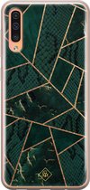 Casimoda® hoesje - Geschikt voor Samsung A50/A30s - Abstract Groen - Backcover - Siliconen/TPU - Groen
