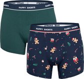 Happy Shorts 2-Pack Kerst Boxershorts Heren Nutcracker - Maat XXL