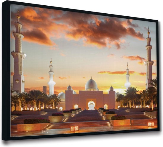 Akoestisch schilderij AcousticPro® - paneel met de Sheikh Zayed Mosque - design 182