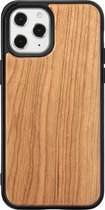 Mobiq - Coque arrière en bois pour iPhone 14 Pro | Marron