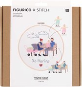 Rico Design borduurpakket - Young Family | Borduren | DIY pakket | Creatief cadeau