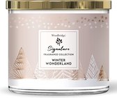 Woodbridge - Geurkaars - 3 lonten - Winter Wonderland - Geurnoten: grapefruit cranberry granaatappel musk