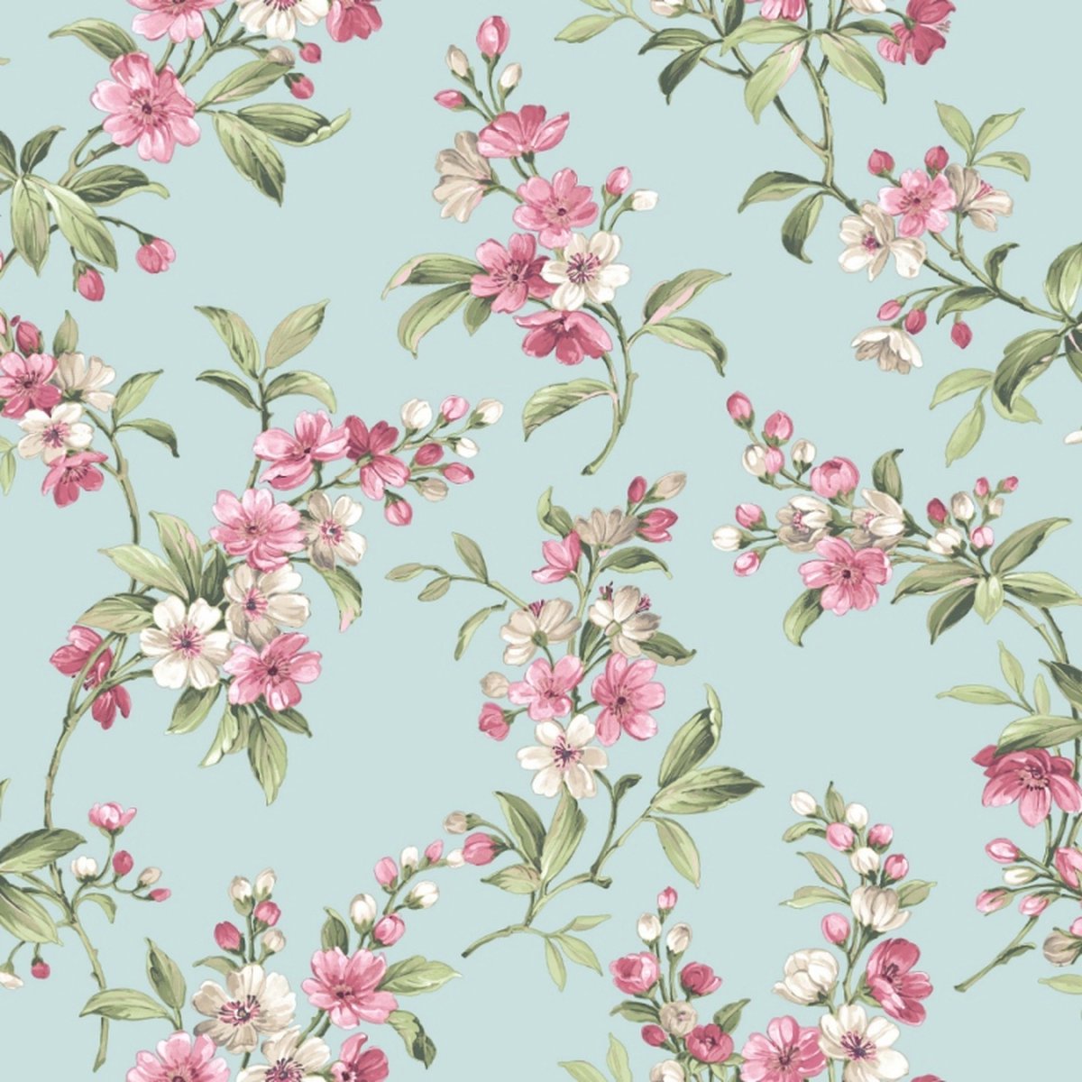 Behang met bloemen - Behang - Wandbekleding - Wallpaper - Vliesbehang - Blooming Garden 6 - 0,53 x 10,05 M.