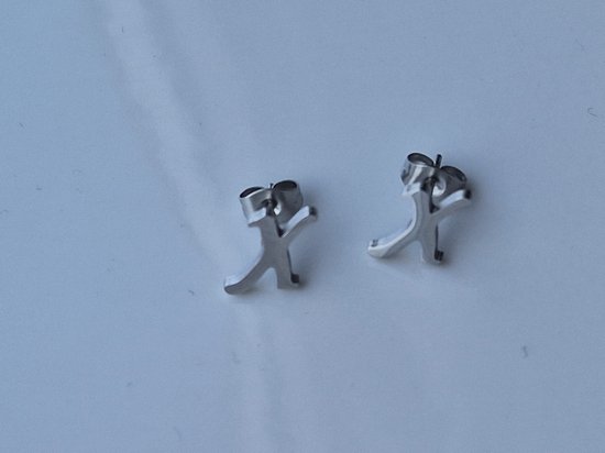 Stainless steel goldplated oorringen zwart voor dames | -NL