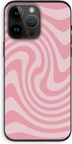 Case Company® - Hoesje geschikt voor iPhone 14 Pro Max hoesje - Swirl Roos - Biologisch Afbreekbaar Telefoonhoesje - Bescherming alle Kanten en Schermrand