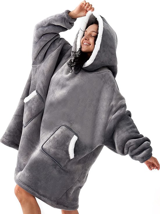 Oversized groote hoodie - Hoodie deken - Warme deken - Warme deken hoodie - Winter deken - Fleece dekentje - Hoodie Blanket