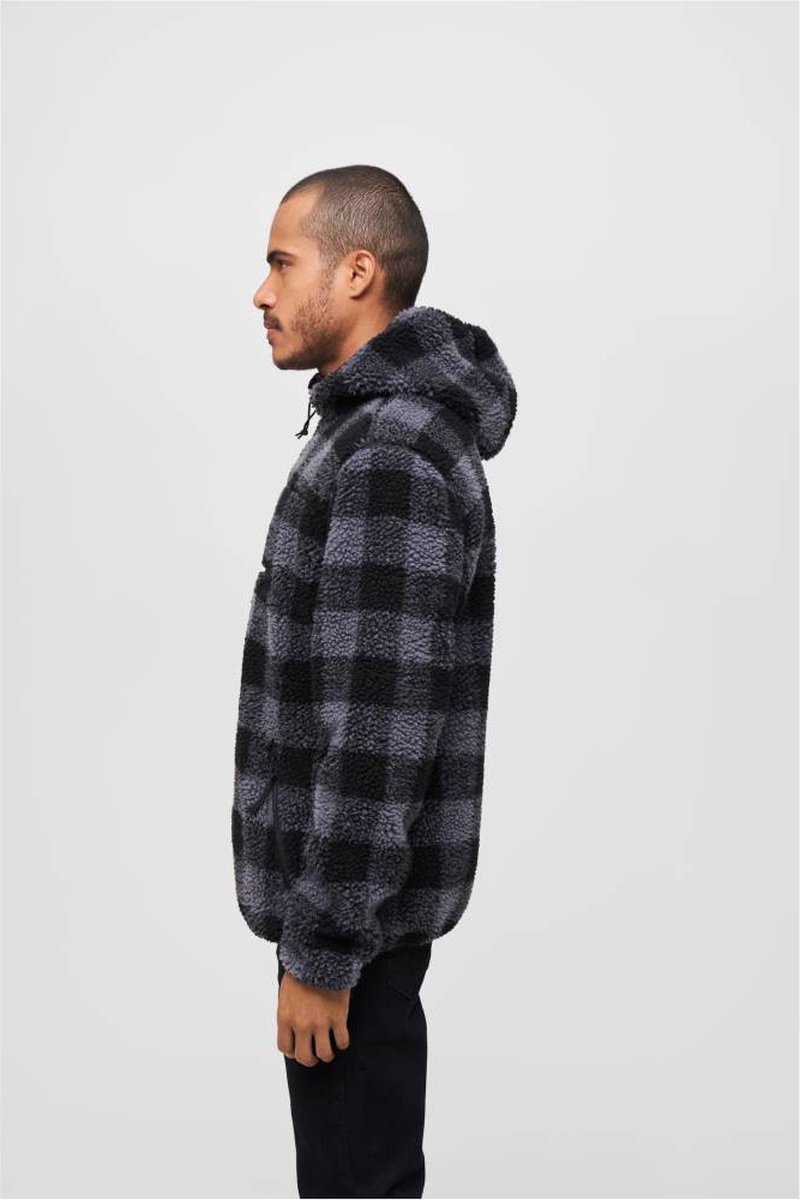 Brandit Teddyfleece Worker Pullover Zwart-Grijs Sweater — cadeau in Mode & Accessoires - foto 8