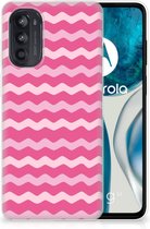 Bumper Hoesje Motorola Moto G52/G82 Smartphone hoesje Waves Pink