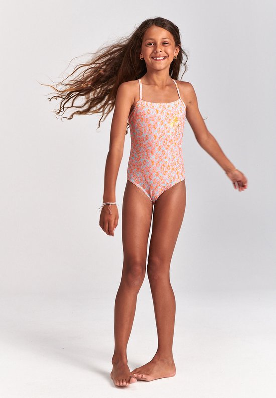 IJver Ga lekker liggen vluchtelingen Shiwi LOIS swimsuit TROPICAL TIGER - aqua sky blue - 140 | bol.com