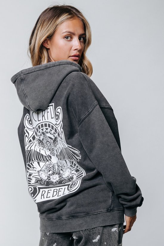 Colourful Rebel Art Eagle Hoodie Grijs Dames - Oversized Fit - Polyester -  XS | bol.com