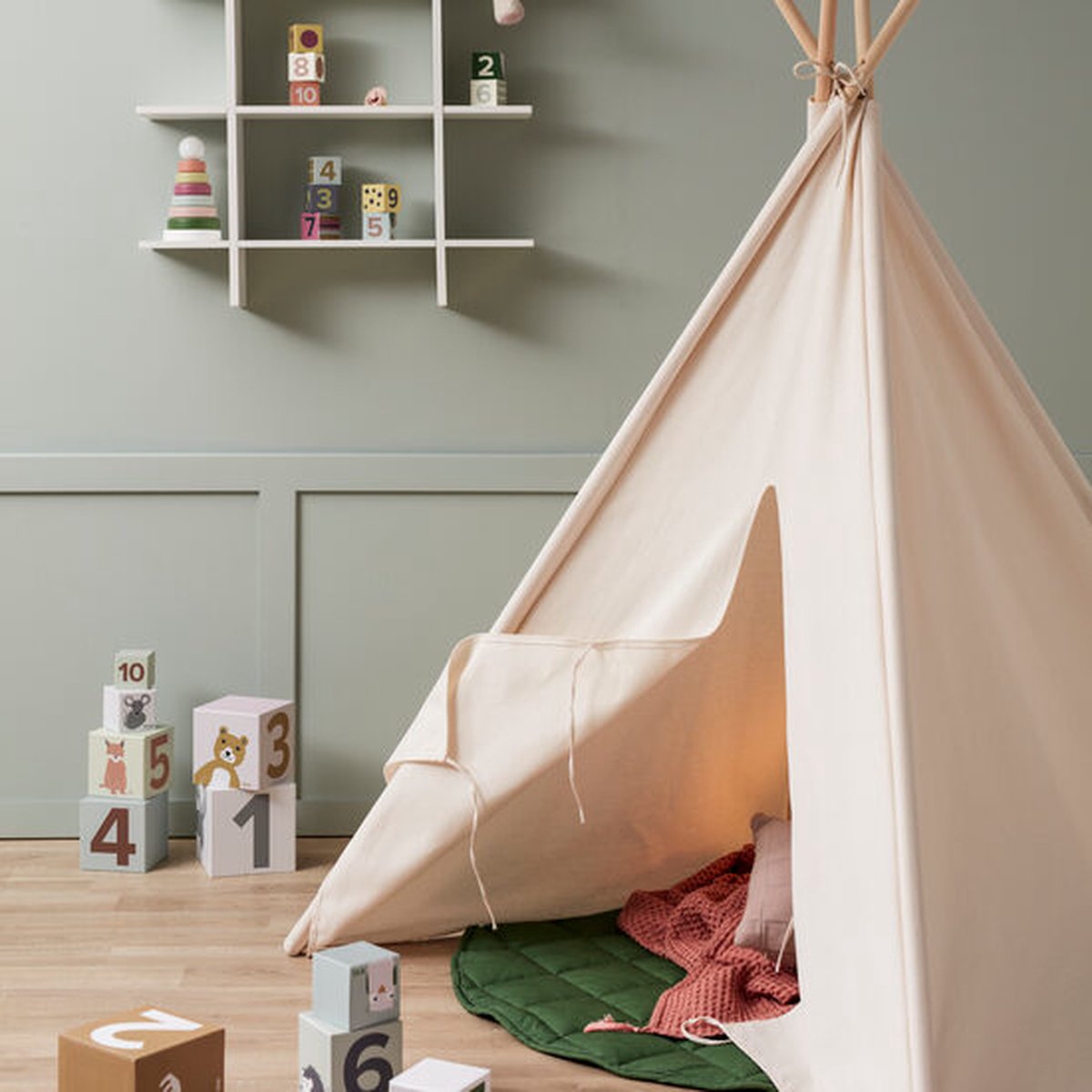 Kids concept tipi speeltent - creme wit