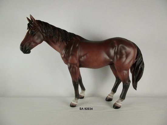 Sculptuur kunststof - 32 cm hoog - paard - decoratie - beeld