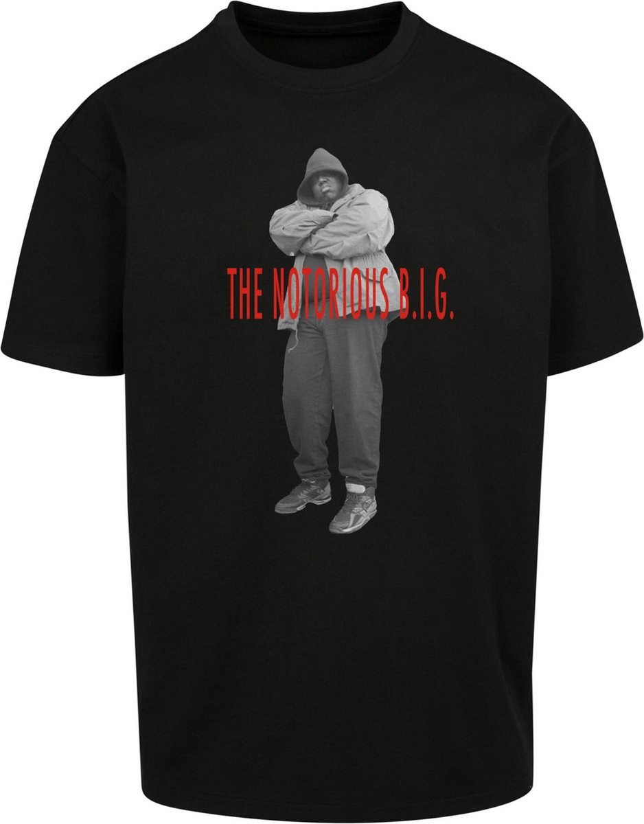 Mister Tee Biggie Smalls Concrete Oversize Heren T-shirt L Zwart