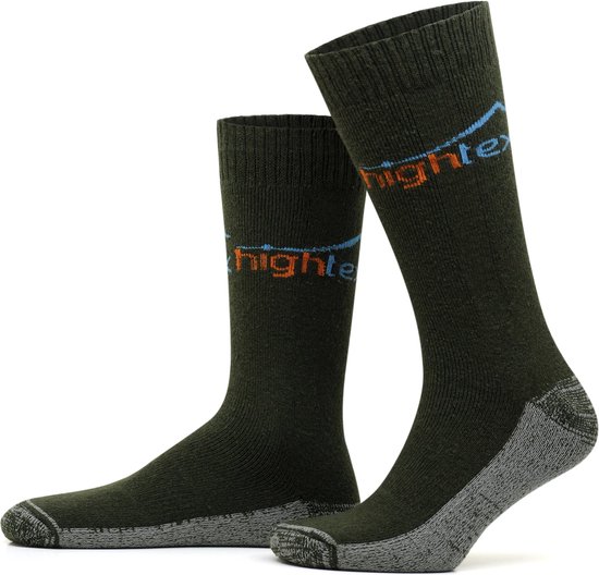 GoWith-wollen sokken-motor sokken-2 paar-warme sokken-met hielbescherming-sokken heren-zwart-42-44