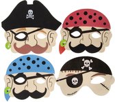 Maskers Piraat | Lightfight | 4 Piratenmaskers