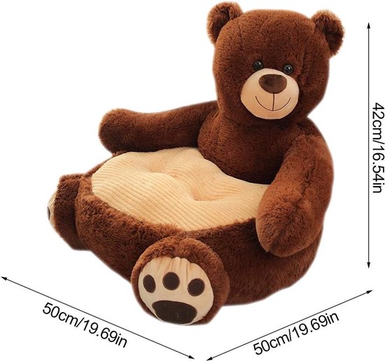 Kinderen sofa bruin bear-Kinder fauteuil bank-kraamcadeau van Merkloos — afbeelding 3