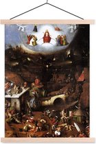 Posterhanger incl. Poster - Schoolplaat - The last judgement - schilderij van Jheronimus Bosch - 60x80 cm - Blanke latten