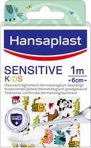 Hansaplast Kids Sensitive Animals Pleisters - 6cm x 1m - Kinder Pleisters - Kinderen - Huidvriendelijk