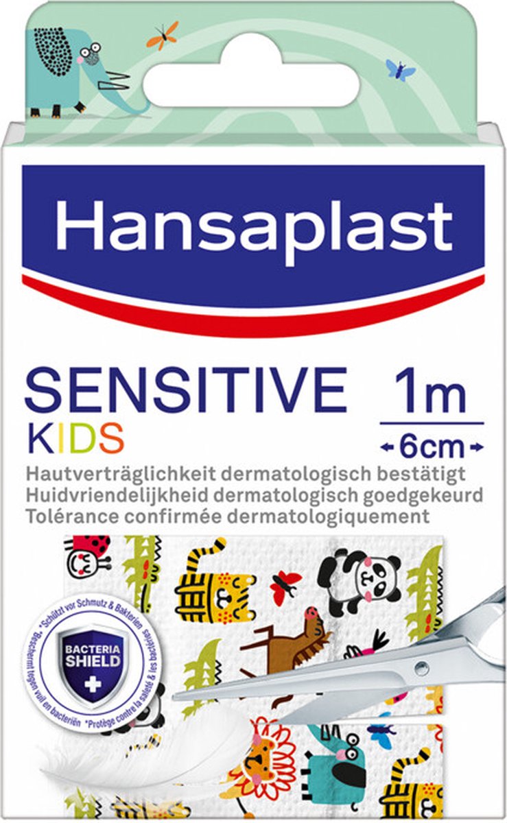 Goedkoopste Hansaplast Kids Sensitive Dieren Pleisters - Wondpleisters - Wondverzorging Kinderen - Kinderpleisters - Kinder Pleister - 1m x 6cm