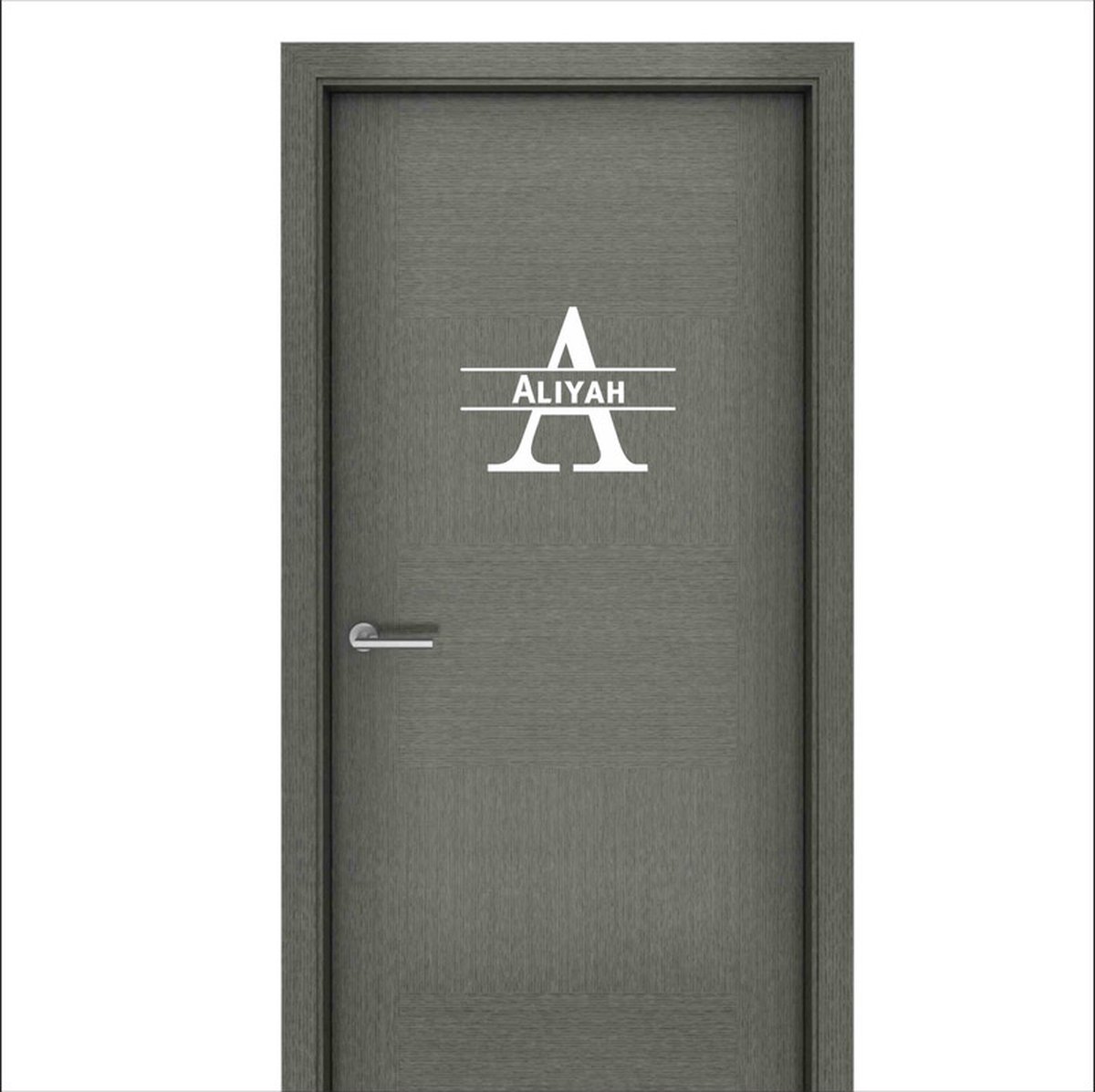 Deursticker Met Naam -  Aliyah - Wit