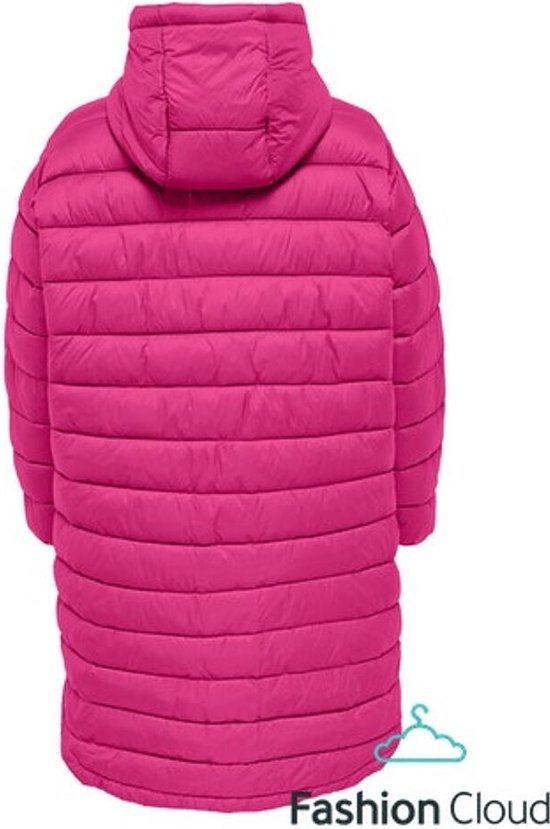 Only Melody Quilted Oversize Coat Super Pink ROSE S | bol