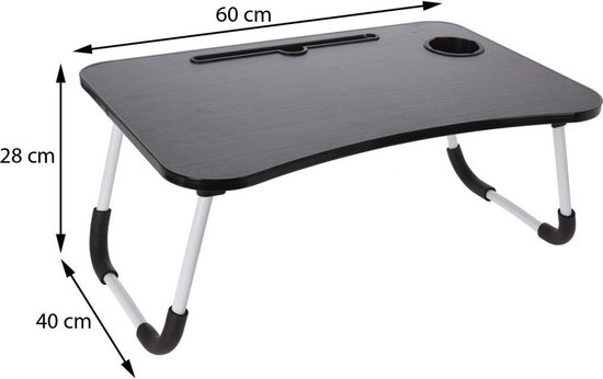 Dienblad bedtafel - laptoptafel INKLAPBAAR 40x60x28cm