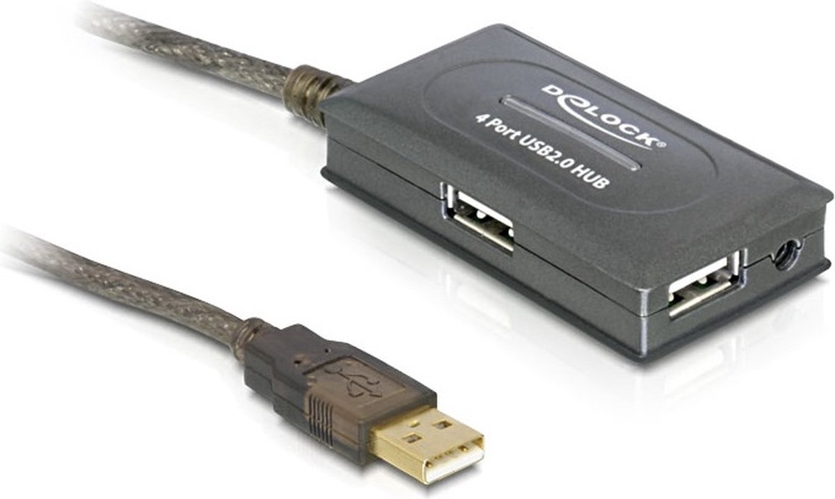 Delock - Kabel USB 2.0 Verlängerung+Hub aktiv 10m