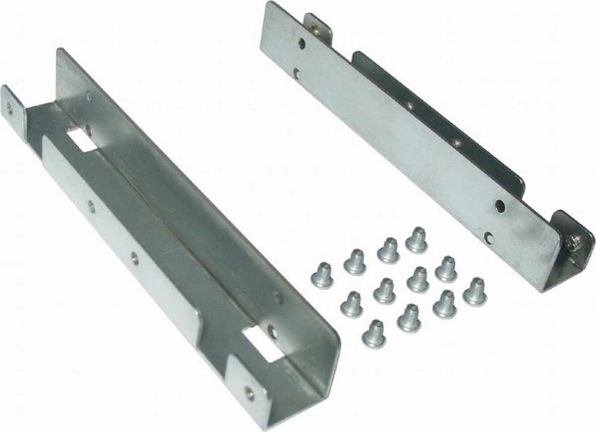 2x 2,5'' HDD/SSD naar 3,5'' slot montage frame / zilver