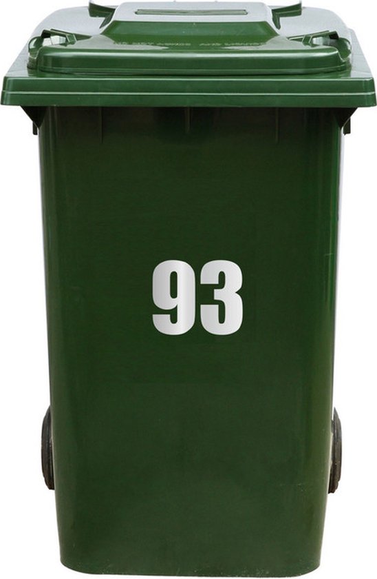 Autocollant Kliko / Autocollant poubelle - Numéro Kliko x 17 - Argent