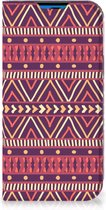 Bookcase Geschikt voor iPhone 14 Pro Smart Cover Aztec Purple