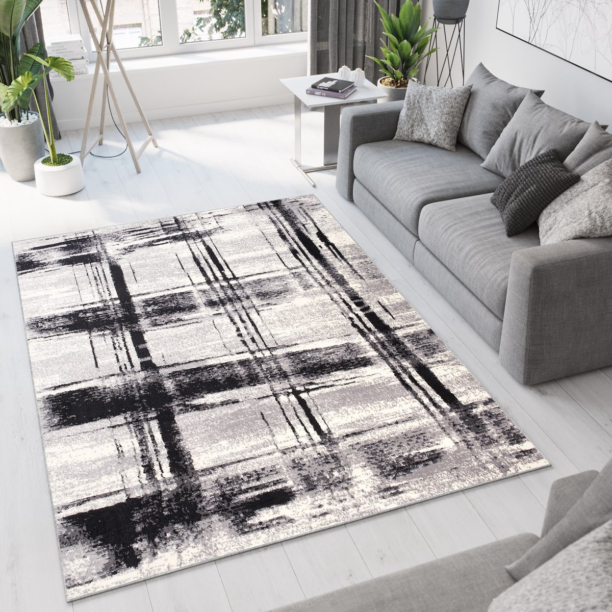 Tapiso Dream Vloerkleed Grijs Modern Laagpolig Woonkamer Abstract Tapijt Maat- 250x300