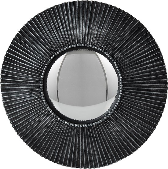 Clayre & Eef Miroir Ø 29 cm Gris Plastique Rond Miroir convexe
