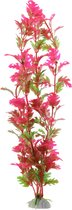 Nobleza Aquariumplant - Nepplant - Kunststof plant - aquarium inrichting - aquariumdecoratie - Groen - Roze blad