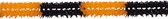 Zwart/oranje Halloween feestslinger 4 meter brandvertragend papier
