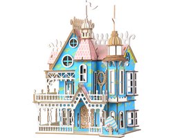 De Bouwplaats Poppenhuis Villa Fantasia - Houten bouwpakket 1:48 - 174 onderdelen