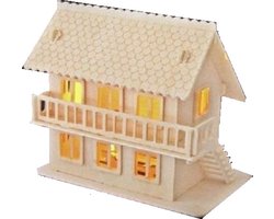 Bouwpakket Huis Huisje Villa, model E-hout