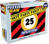 Puzzel Verjaardag - Jubileum - 25 Jaar - Legpuzzel - Puzzel 500 stukjes